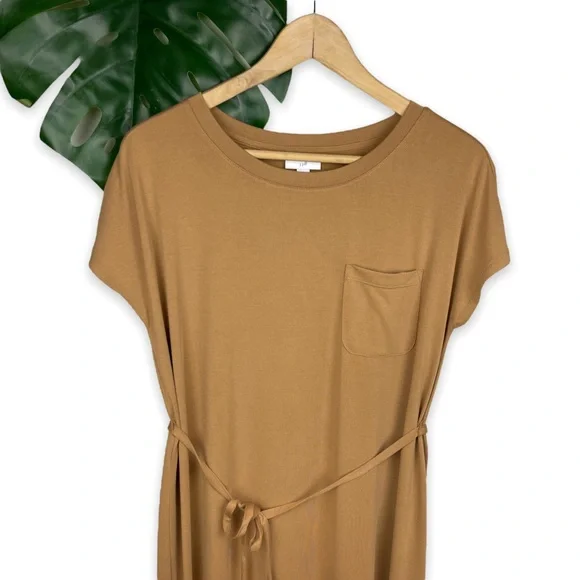 J. Jill Casual-Luxe T-Shirt Maxi Dress in Tigers Eye - Picture 6 of 8